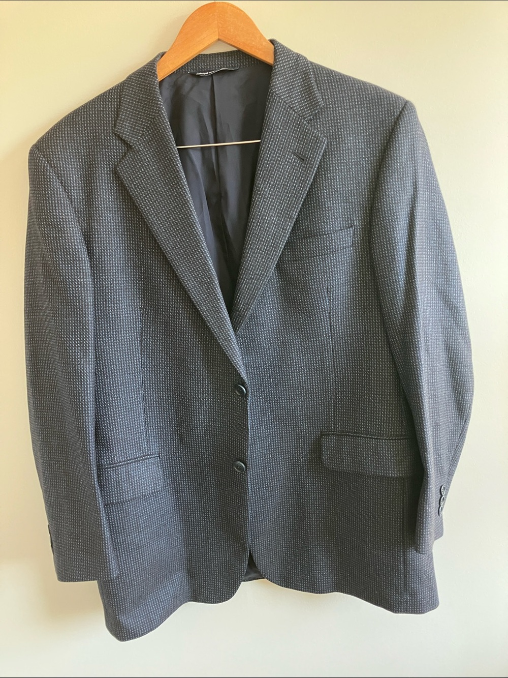 Coppley Ermenegildo Zegna men’s tweed navy blazer 42R 100% wool